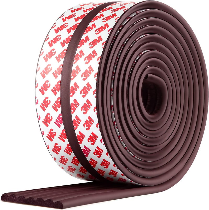 Dovesail Baby Proofing Edge Corner Protector, 16.4 ft Edge Guards Padding with 3M Adhesive, Extra-Wide Soft Rubber Foam Padding, Furniture,Sharp Edge Safety Corner Edge Bumper Guard-Brown - Image 1